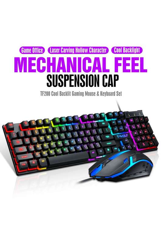 T-Wolf Professional Mechanical Gaming Keyboard &amp; Mouse Combo