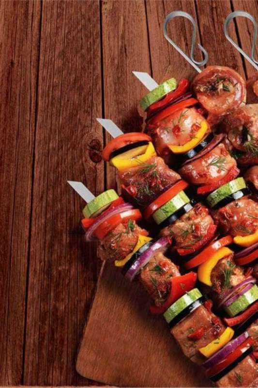 Senza® 6 Pack Of Six Flat Sided BBQ Skewers