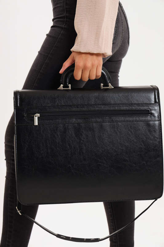 Senza® Premium Faux Leather 17 Inch Laptop Bussiness Briefcase Bag