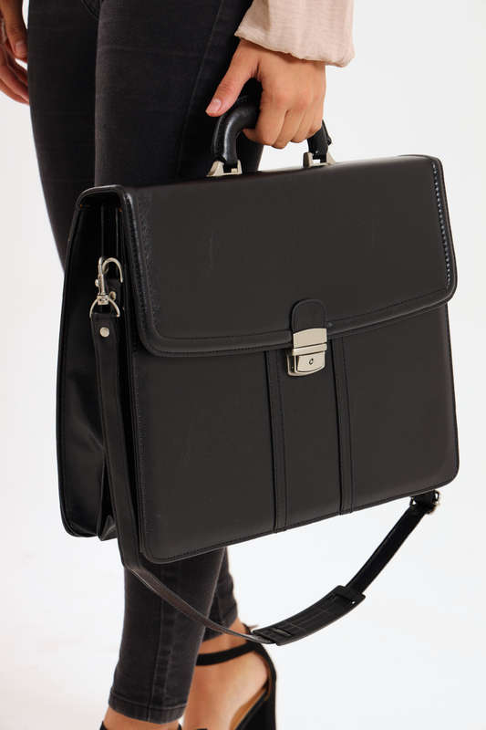 Senza® Premium Faux Leather 17 Inch Laptop Bussiness Briefcase Bag