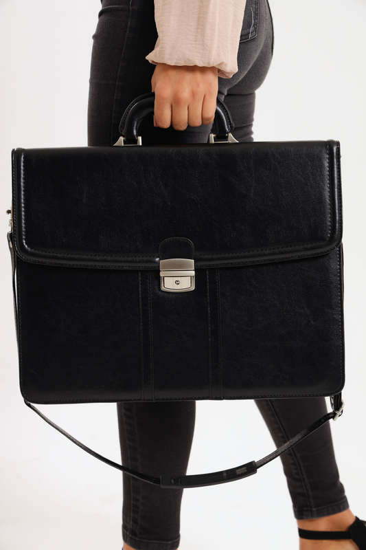 Senza® Premium Faux Leather 17 Inch Laptop Bussiness Briefcase Bag