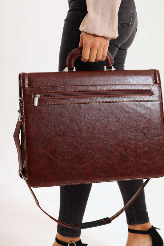 Senza® Premium Faux Leather 17 Inch Laptop Bussiness Briefcase Bag