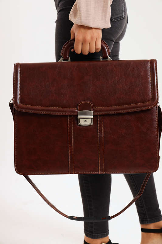 Senza® Premium Faux Leather 17 Inch Laptop Bussiness Briefcase Bag