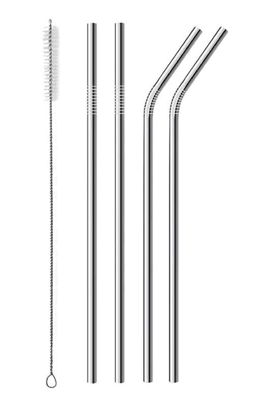 Senza® Stainless Steel Straw Set With Cleaning Brush 210mm