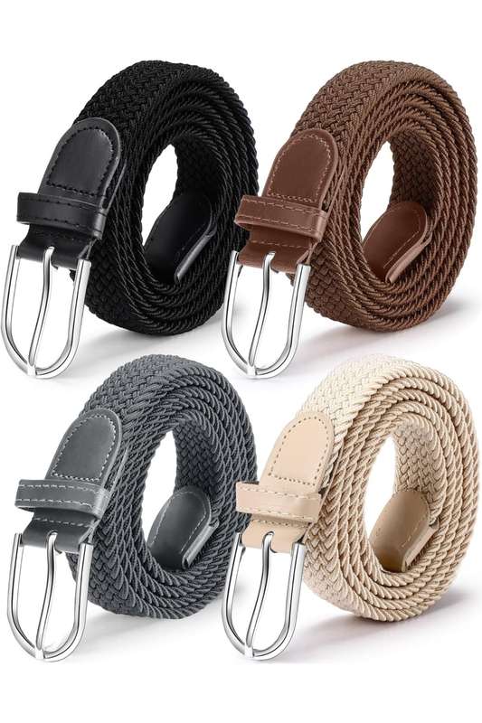 Unisex Braided Stretch Elastic Belt