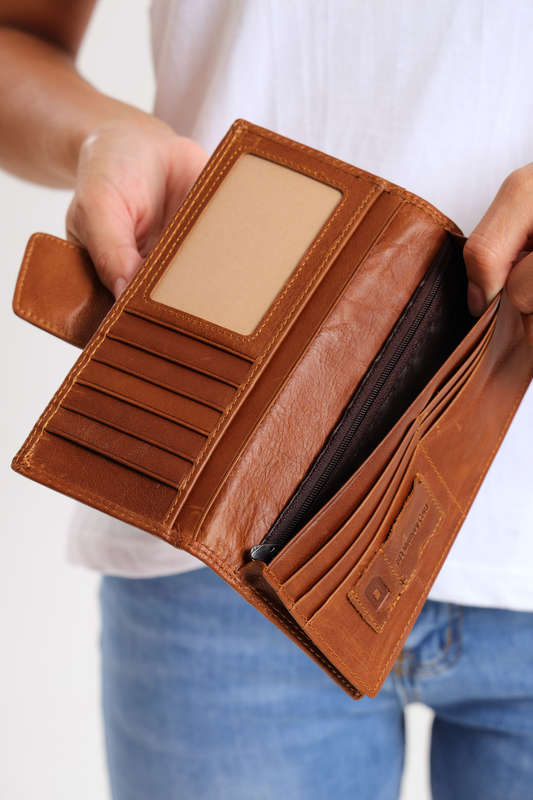 Ladies Genuine Leather Wallet With Multiple Compartments