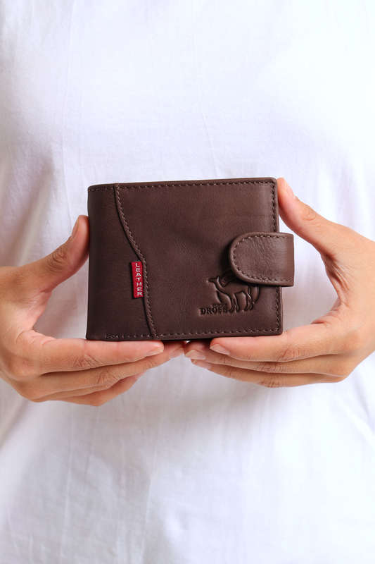Mens Genuine Leather Bi-Fold Wallet With Multiple Compartments