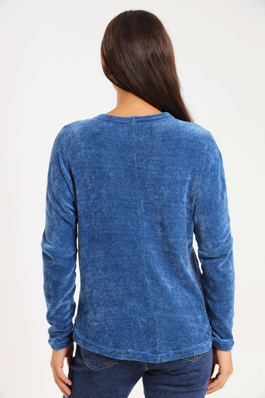 Plush Chenille Fabric Pullover Sweater Jersey
