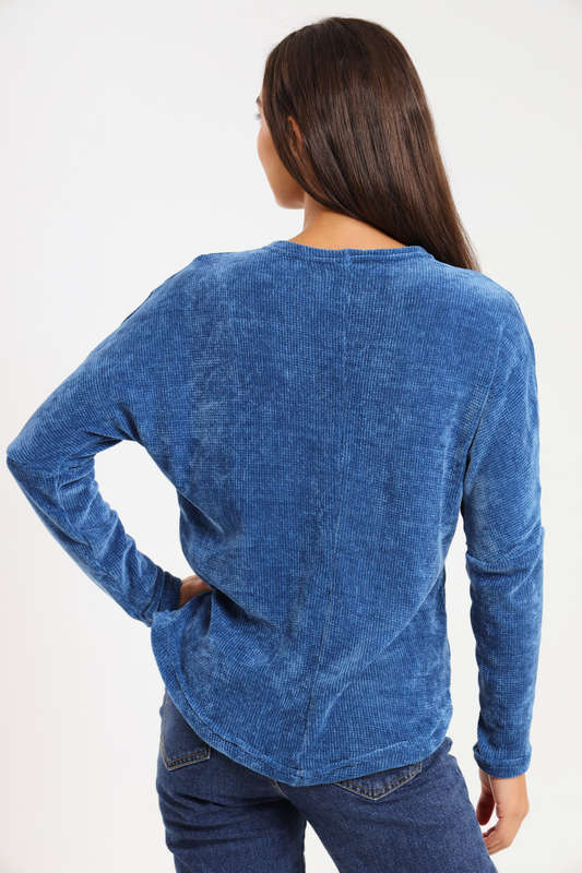 Plush Chenille Fabric Pullover Sweater Jersey