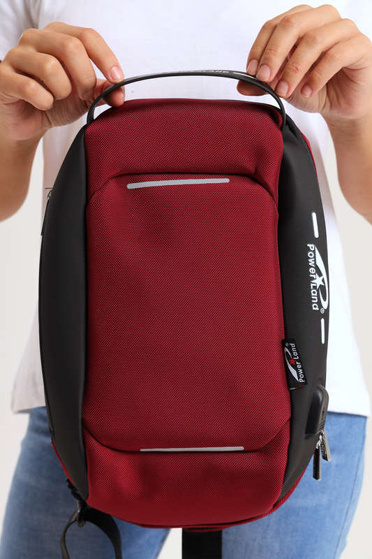 Powerland Anti Theft Sling Crossbody Bag Shoulder Backpack with USB Charging Port Waterproof Ches...