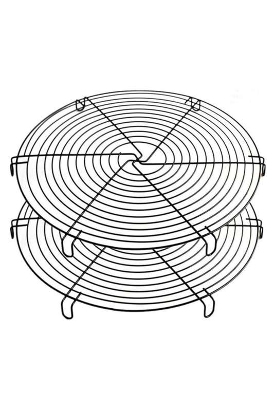Senza® 2-Pack Black Heavy-Duty Wire Cooling Rack Round