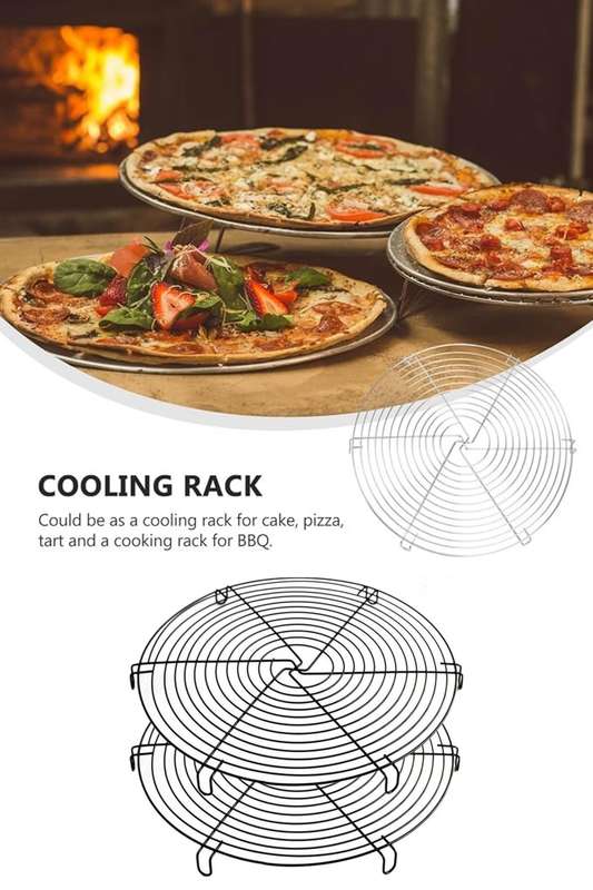 Senza® 2-Pack Black Heavy-Duty Wire Cooling Rack Round