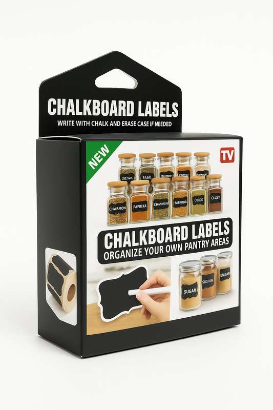 Senza® 40 Piece Chalkboard Waterproof Labels With Pen