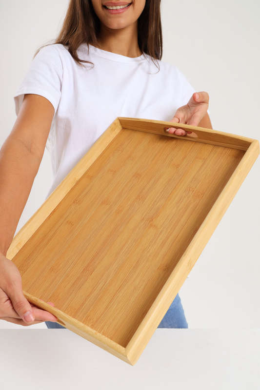 Senza® Bamboo Wood Serving Tray XL