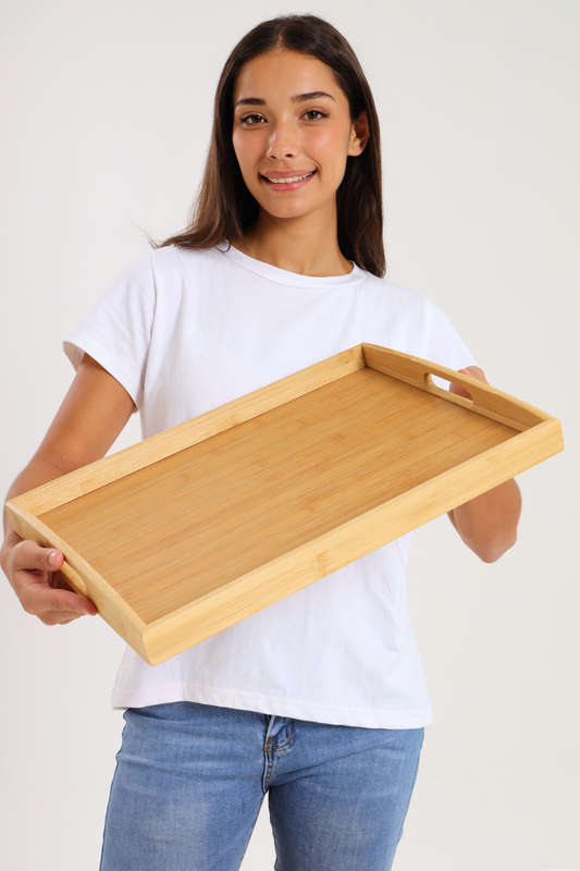 Senza® Bamboo Wood Serving Tray XL