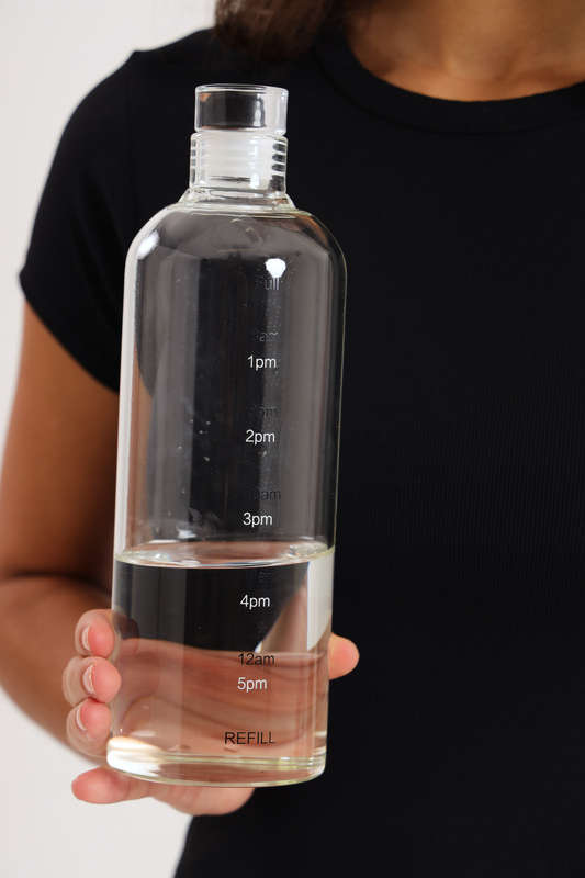 Senza® Motivational Glass Water Bottle 500ml or 1000ml