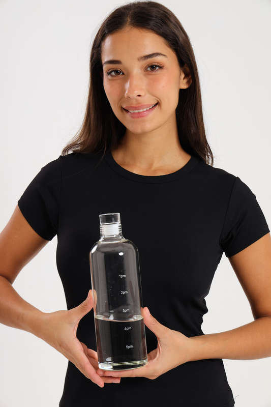 Senza® Motivational Glass Water Bottle 500ml or 1000ml