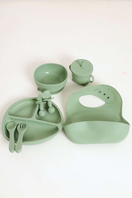 Silicone Baby Feeding Set, 8 Piece