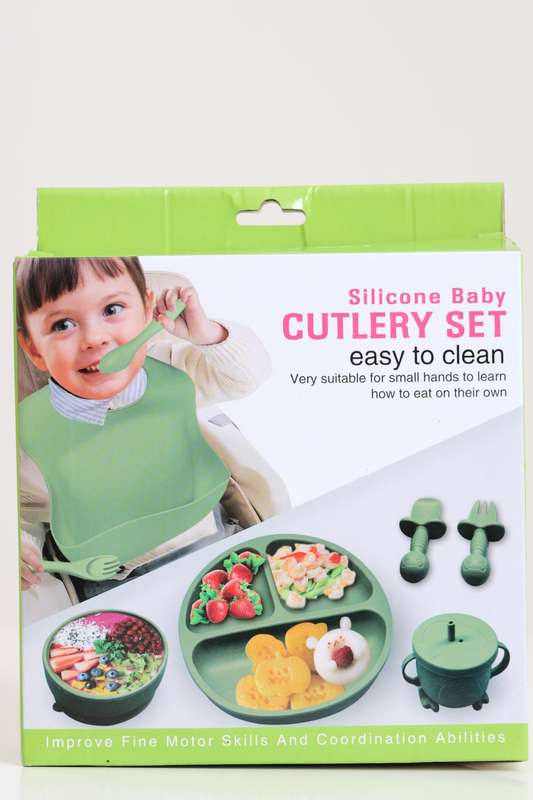 Silicone Baby Feeding Set, 8 Piece