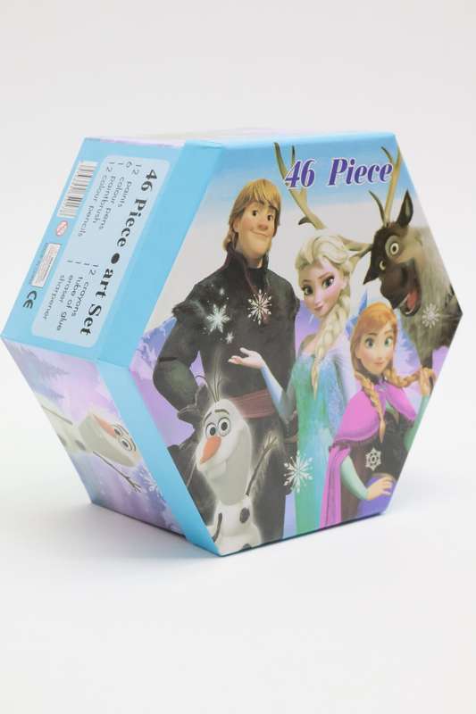 46 Piece Kids Foldable Art Set in Hexagon Box
