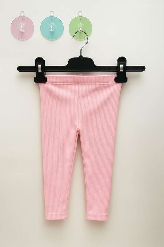 Branded Kids Ribbed Pink Leggings 3 To 24 Months