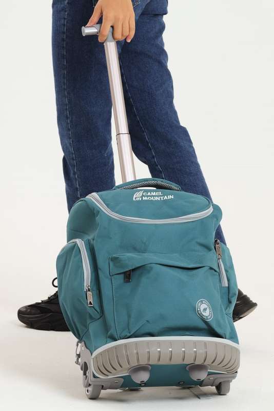 Camel Mountain School Trolley Bag Backpack Large Green