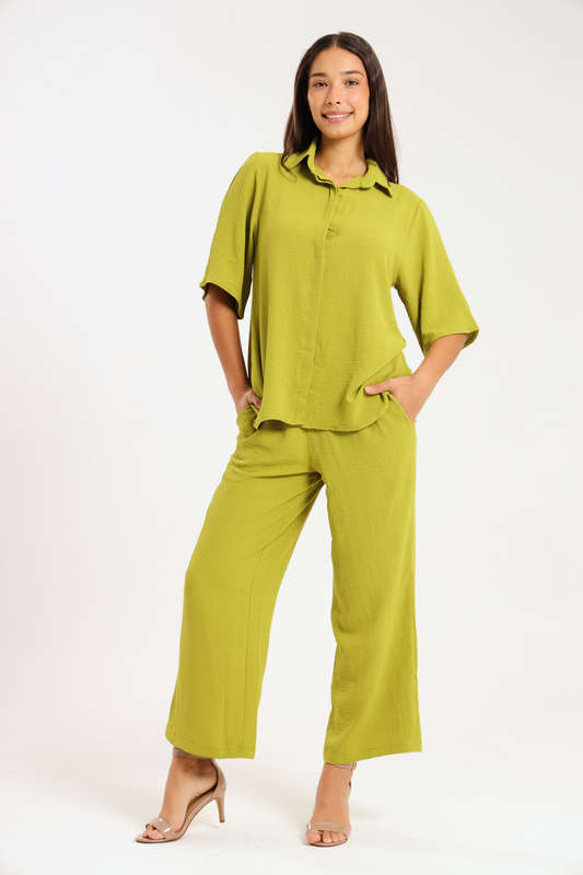 Estella Modest 2 Piece Button Down Slack Suit