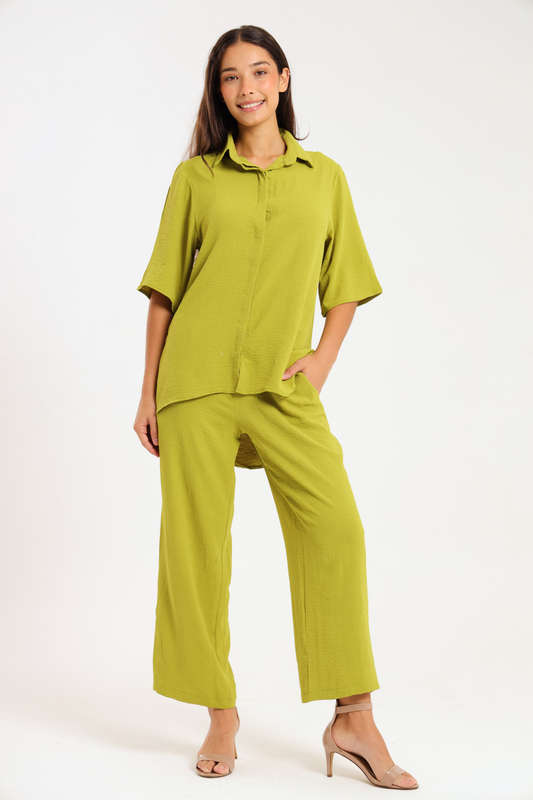 Estella Modest 2 Piece Button Down Slack Suit