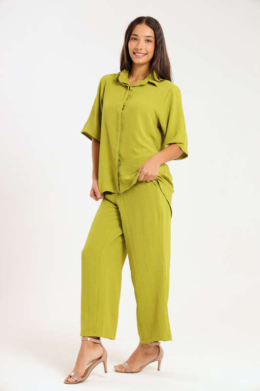 Estella Modest 2 Piece Button Down Slack Suit