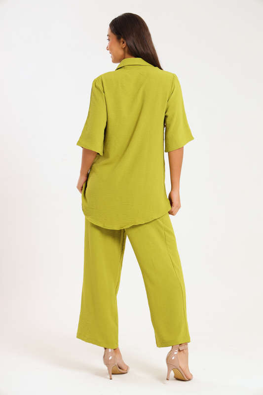 Estella Modest 2 Piece Button Down Slack Suit