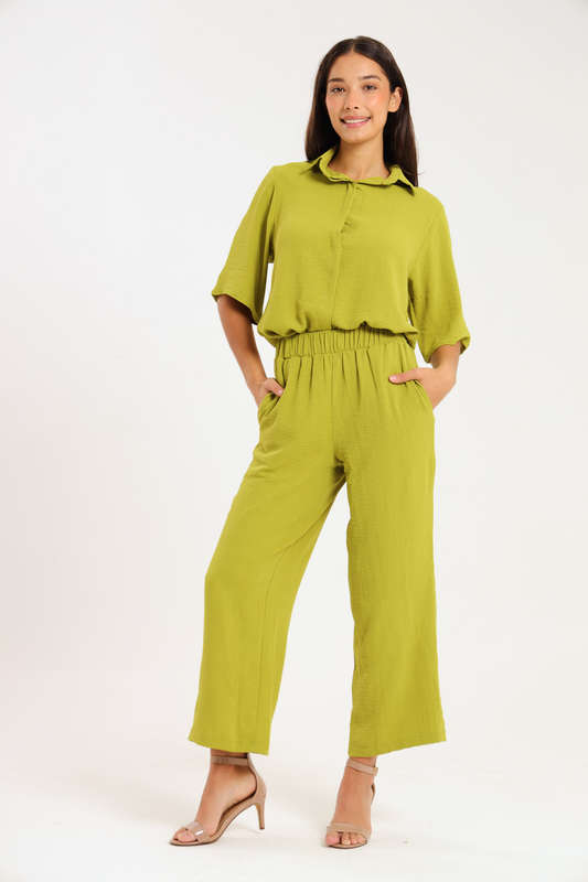 Estella Modest 2 Piece Button Down Slack Suit
