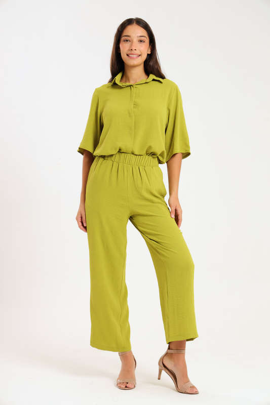 Estella Modest 2 Piece Button Down Slack Suit