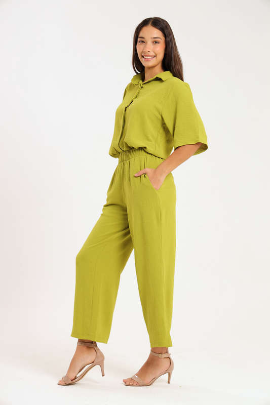 Estella Modest 2 Piece Button Down Slack Suit
