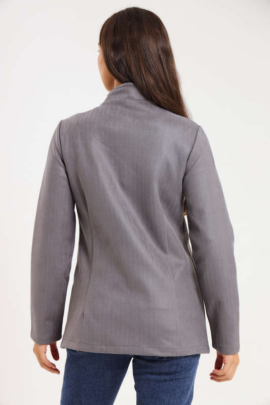 Ladies Hayden Concealed Zipp Winter Herringbone Jacket