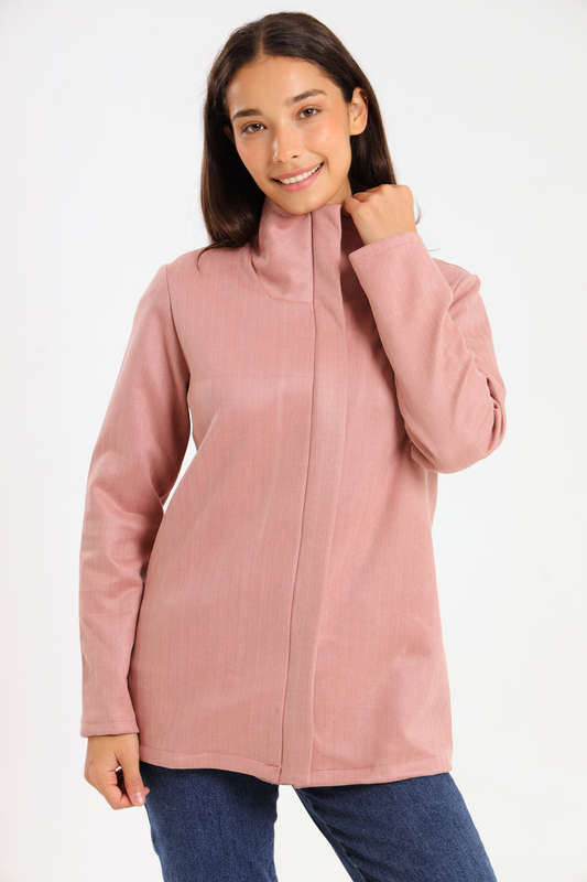 Ladies Hayden Concealed Zipp Winter Herringbone Jacket