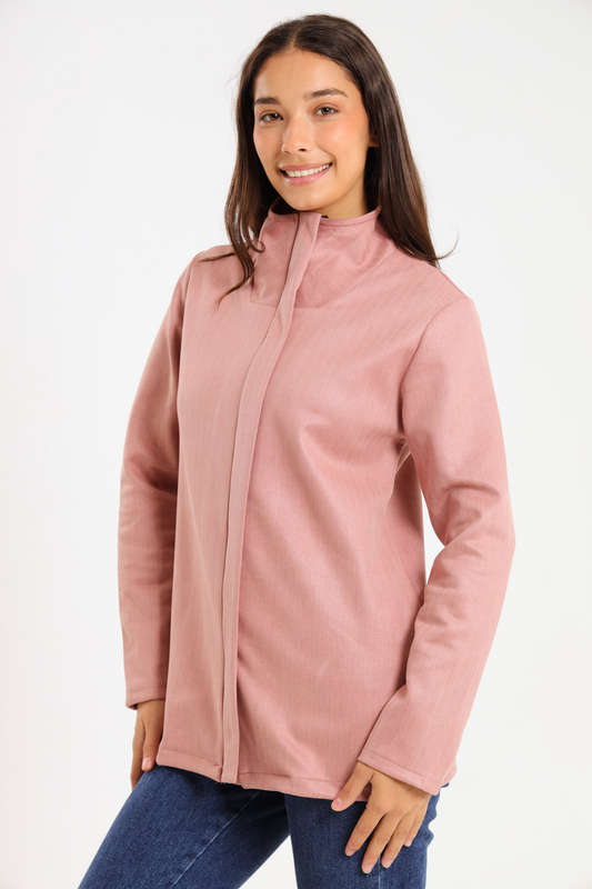Ladies Hayden Concealed Zipp Winter Herringbone Jacket