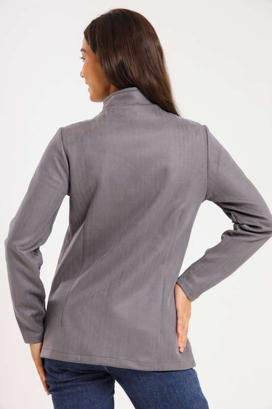 Ladies Hayden Concealed Zipp Winter Herringbone Jacket