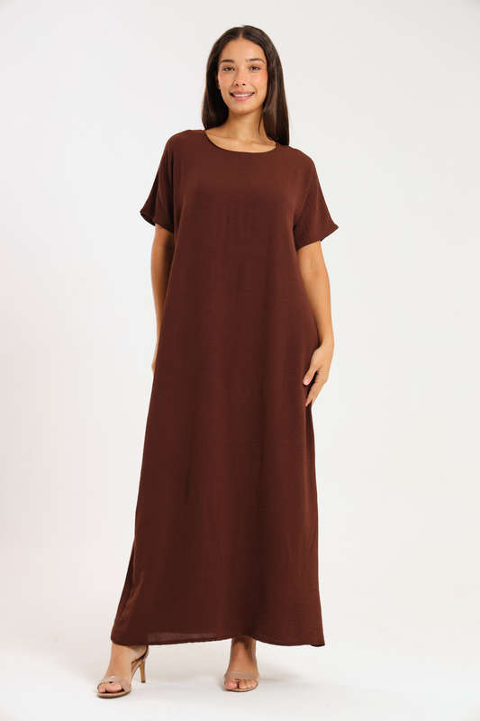Jasmin Classic Maxi Short Sleeve Dress