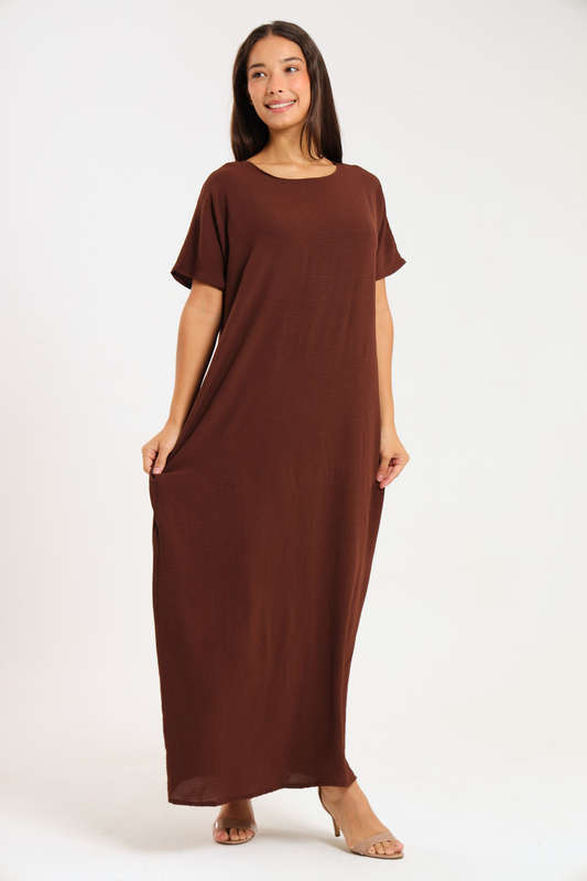 Jasmin Classic Maxi Short Sleeve Dress