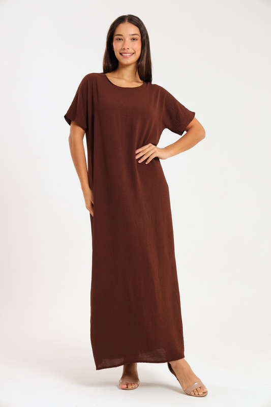 Jasmin Classic Maxi Short Sleeve Dress