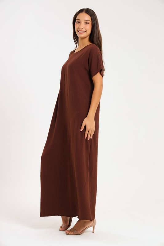 Jasmin Classic Maxi Short Sleeve Dress
