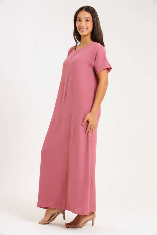Jasmin Classic Maxi Short Sleeve Dress
