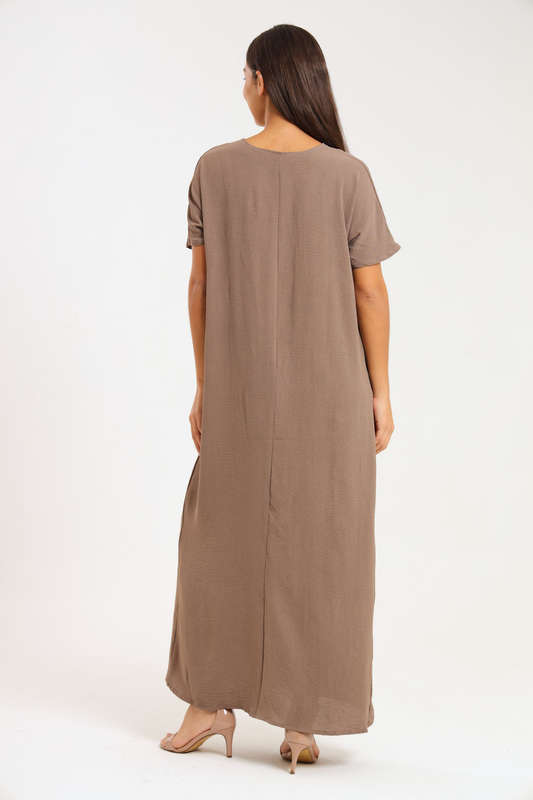 Jasmin Classic Maxi Short Sleeve Dress