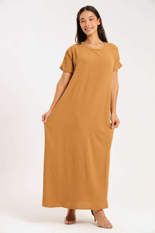Jasmin Classic Maxi Short Sleeve Dress