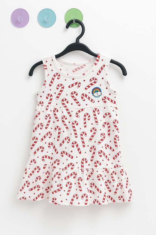 Kids Girls Printed Sleeveless Dress 0 to 24 Months