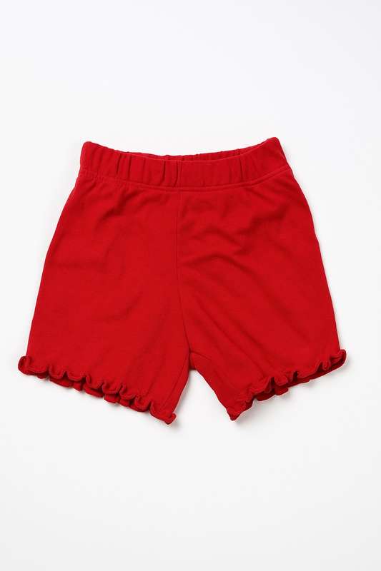 Kids Red Frilled Shorts 6 to 24 Months