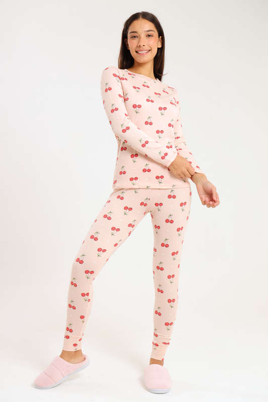 Ladies Printed Comfy Long Sleeve Pyjama Set