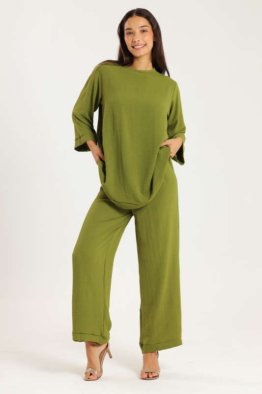 Ladies Savannah 2 Piece Modest Slack Suite Set