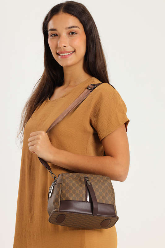 Ladies Shoulder Sling Crossbody Handbag With Wide Strap