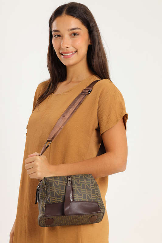 Ladies Shoulder Sling Crossbody Handbag With Wide Strap